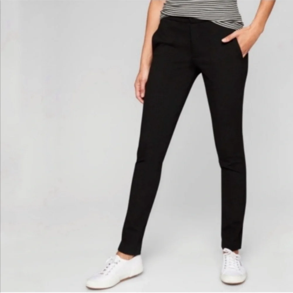 Athleta Black Pants Avenue Ponte Skinny Size 4